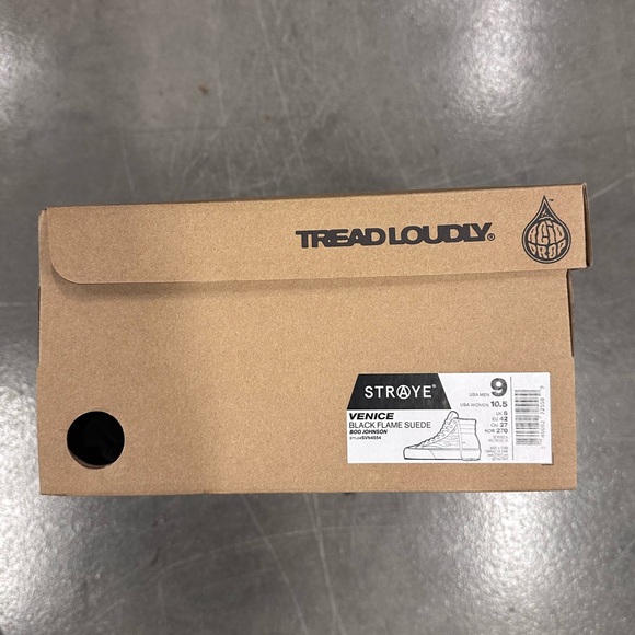 Straye Boo J Venice Black Suede Flame Skate Shoes - Picture 6 of 6